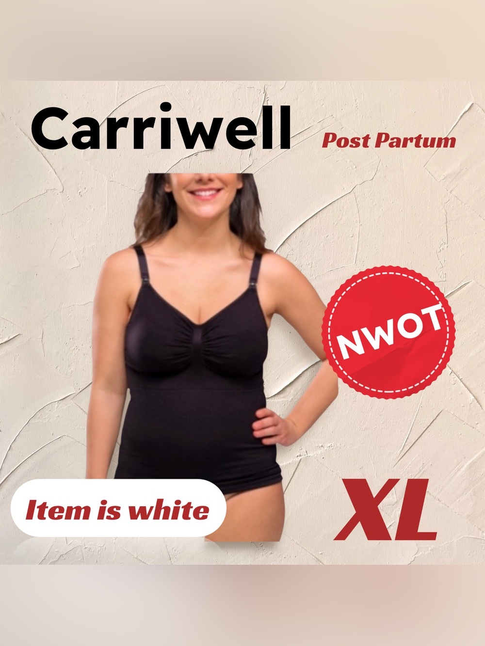 🆕NWOT CARRIWELL | XL | White Shapewear Nursing Top